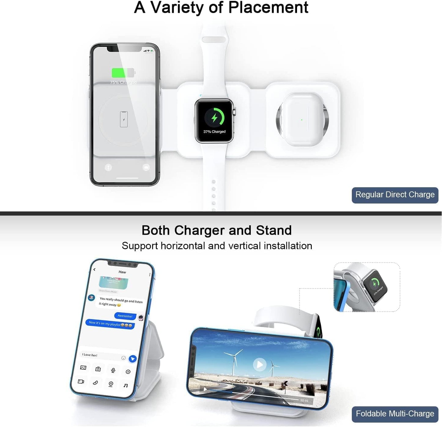 3-in-1 Wireless Charging Pad Mega Souq
