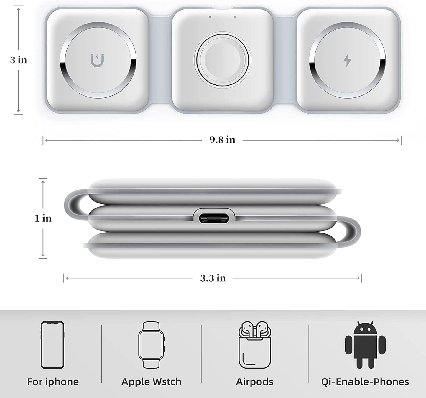 3-in-1 Wireless Charging Pad Mega Souq