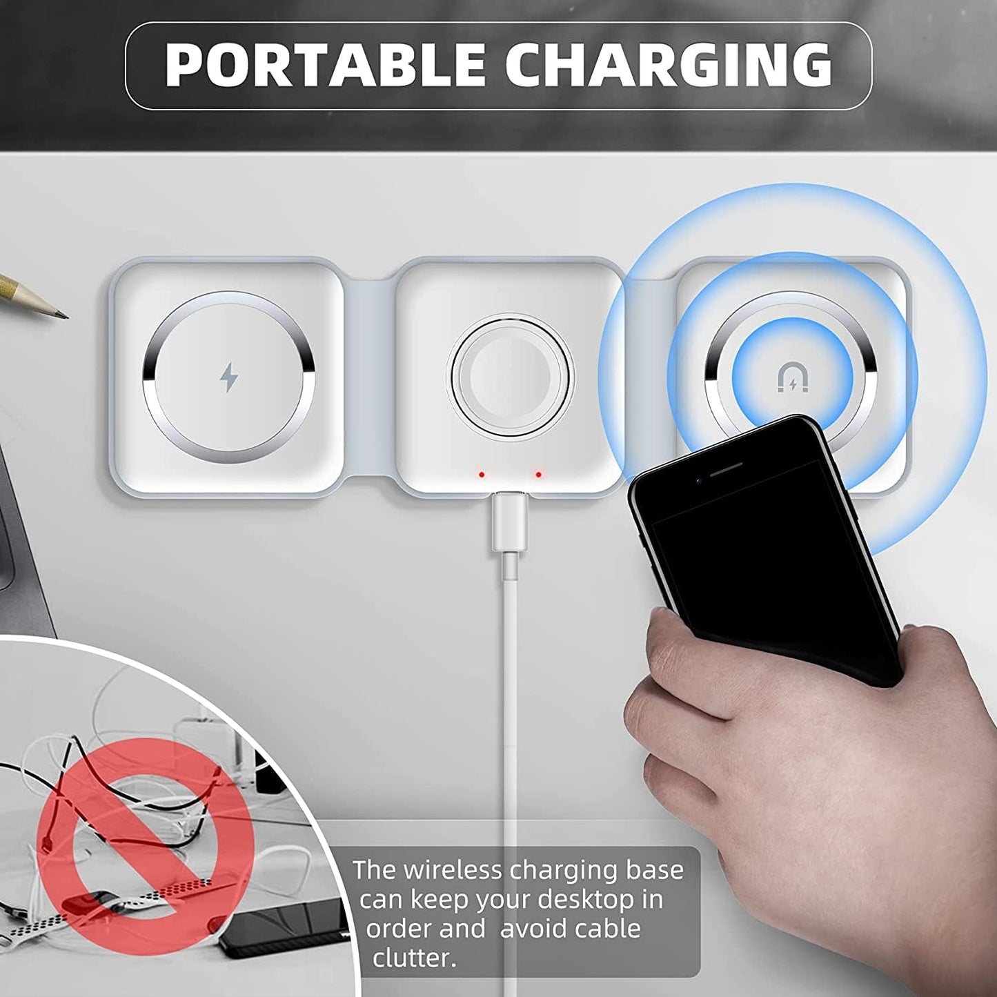 3-in-1 Wireless Charging Pad Mega Souq