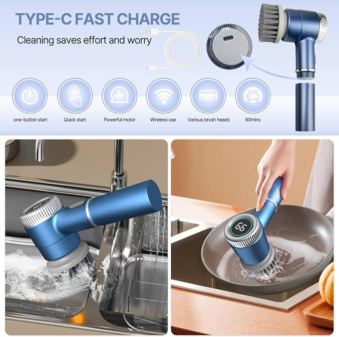 5 in-1-Electric Cleaning Brush Mega Souq