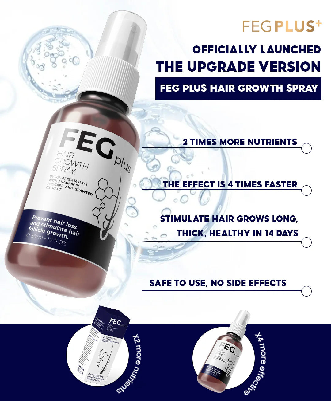 FEG Plus Hair Growth Spray (100%Original) Mega Souq