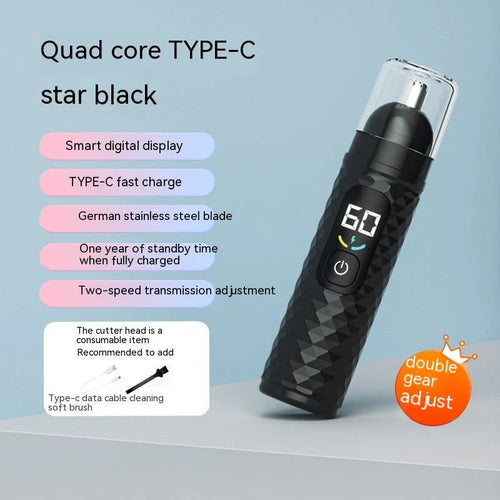 Electric Nose Hair Trimmer Men's Rechargeable Nose Cleaning Mega Souq