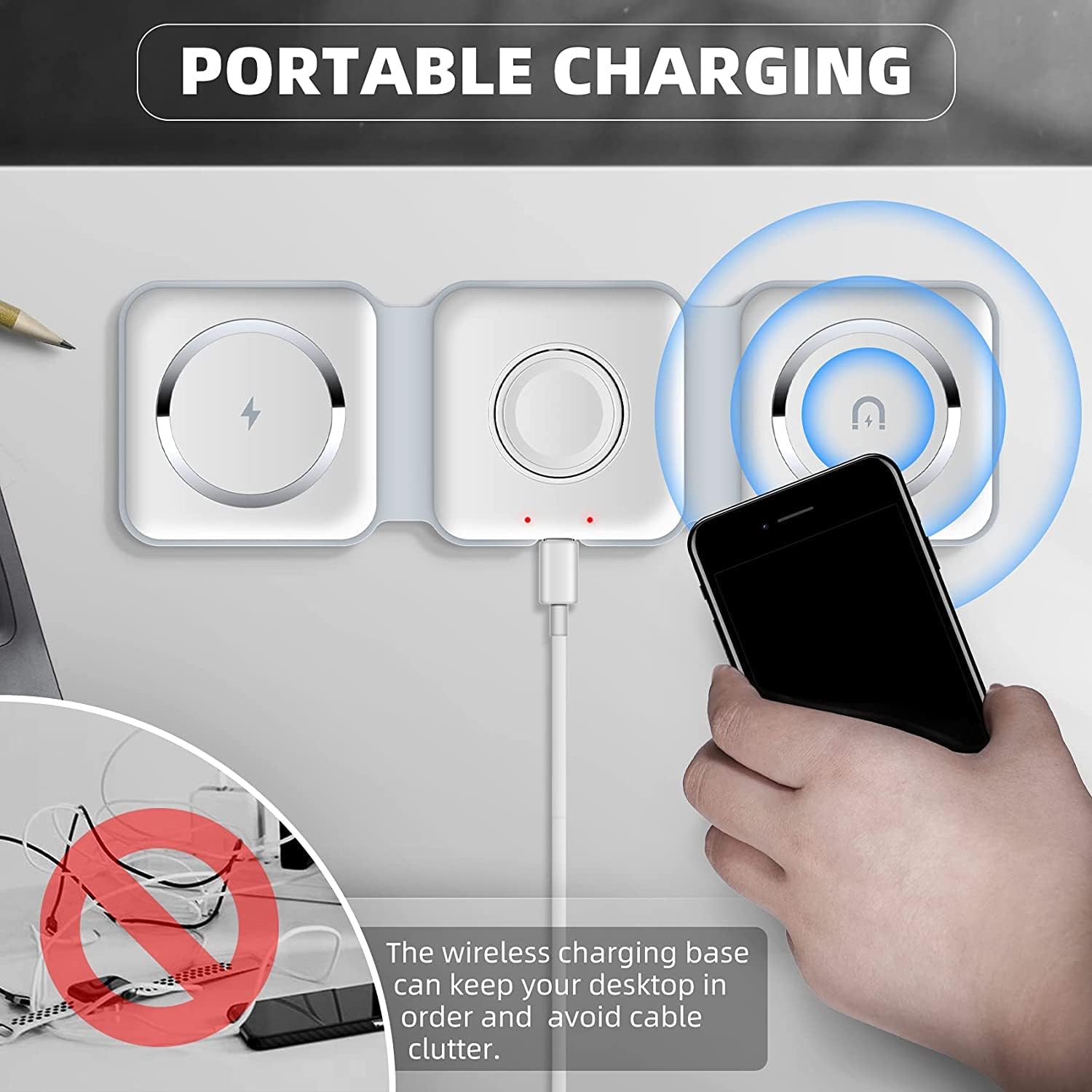 3-in-1 Wireless Charging Pad Mega Souq
