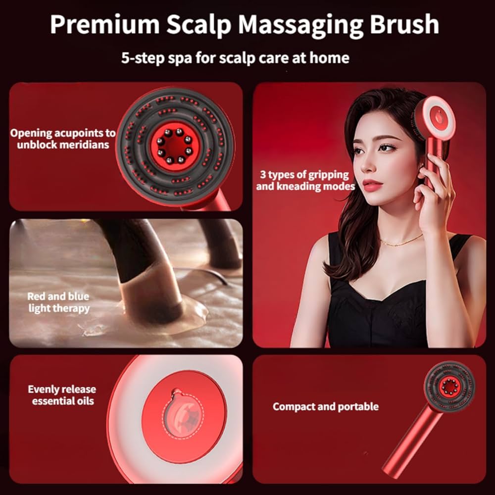 Forubar Scalp Rosemary Oil Massaging Brush - Red Light Therapy Mega Souq