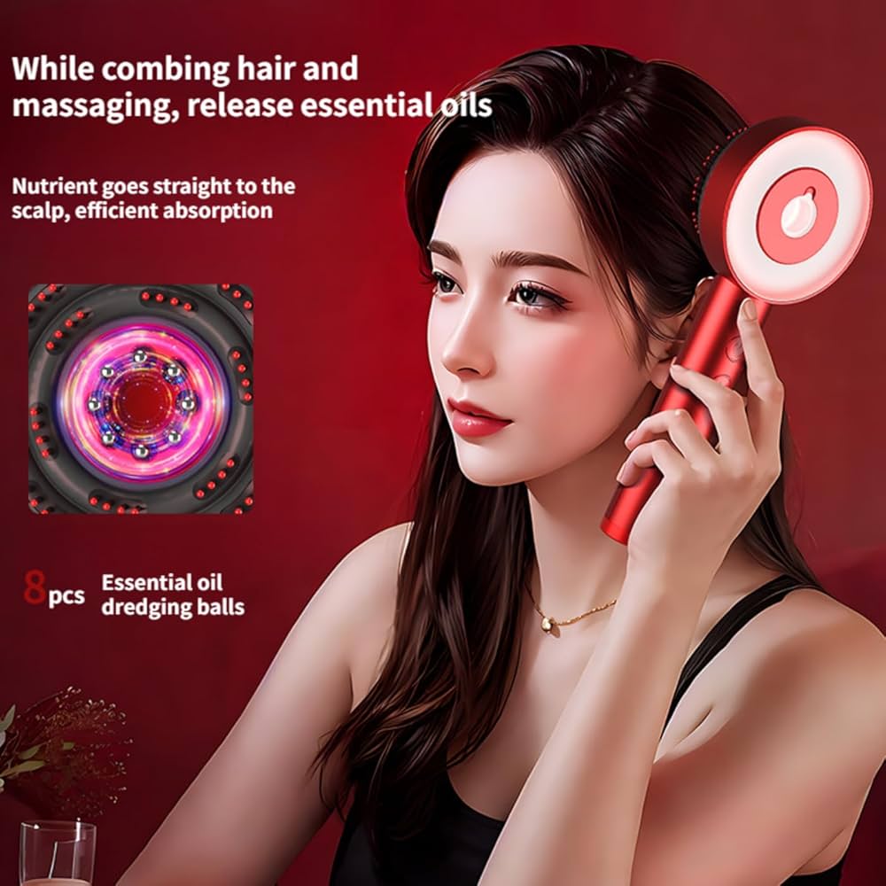 Forubar Scalp Rosemary Oil Massaging Brush - Red Light Therapy Mega Souq