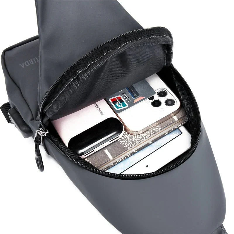 Men's Chest Bag Casual Backpack Sports Function Oblique Shoulder Fashion Tactical Single Crossbody Mega Souq