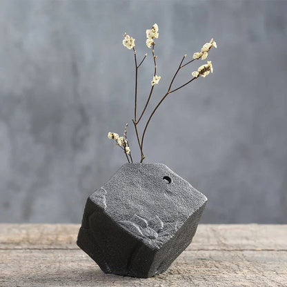 Stoneware Zen Chinese Flower Arrangement Vase Mega Souq