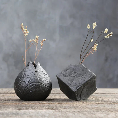 Stoneware Zen Chinese Flower Arrangement Vase Mega Souq