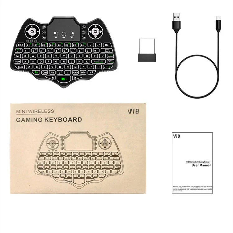 V18 Wireless Mini Flying Keyboard Mouse Remote Control Mega Souq